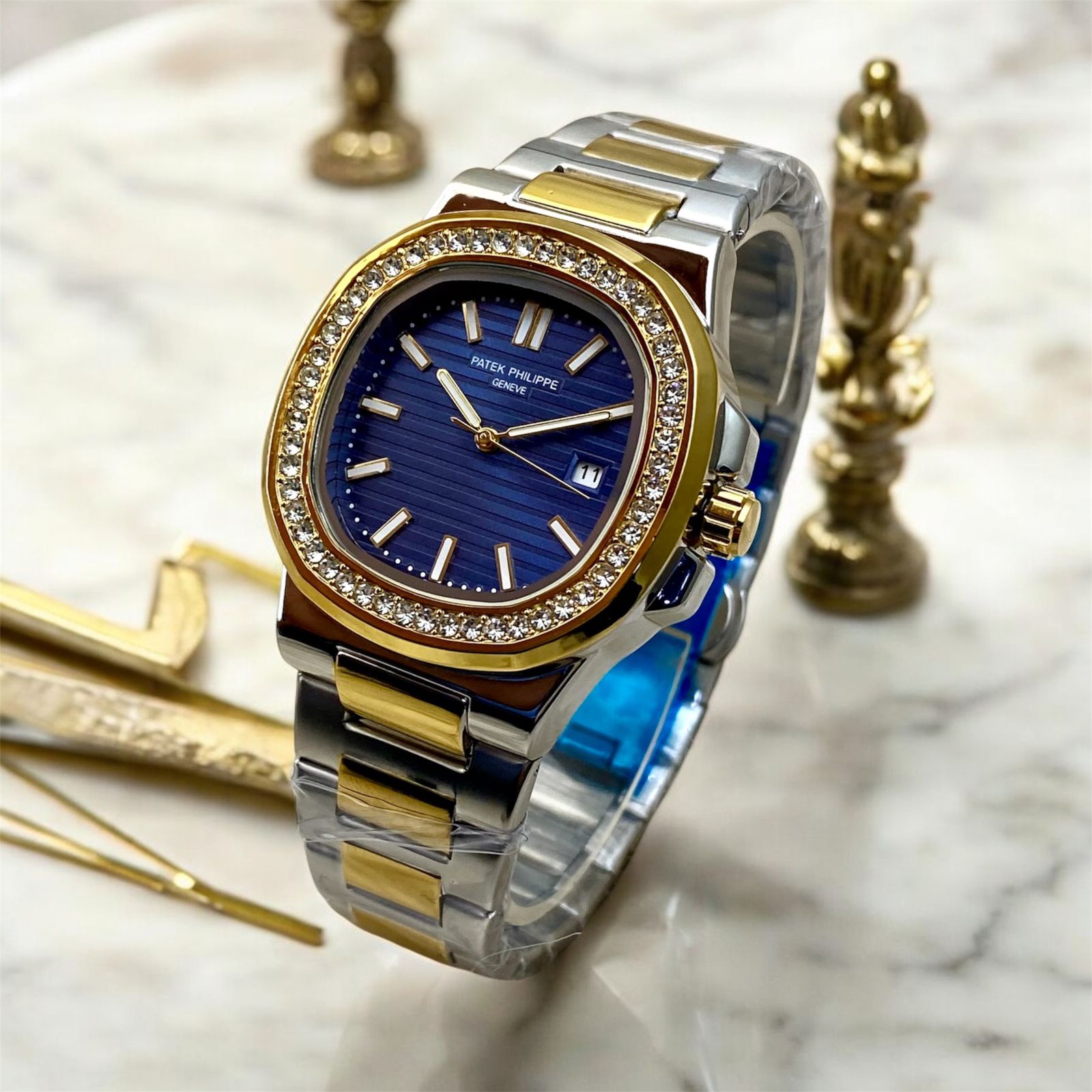 PATEK STONES - SILVER GOLDEN & BLUE - IW_168971-7